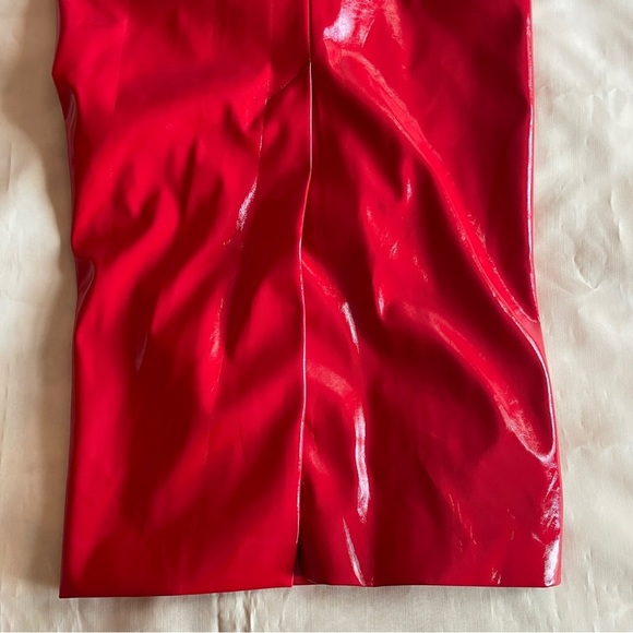 NEW! CULTNAKED- Strapless Love Killa Midi Dess in Red Patent Size Small - Picture 10 of 13